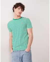 Polo Ralph Lauren - Icon Logo Stripe Pima Cotton T-shirt Custom Fit - Lyst