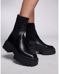 SIMMI - Simmi London Wide Fit Malakai Sock Ankle Boot - Lyst