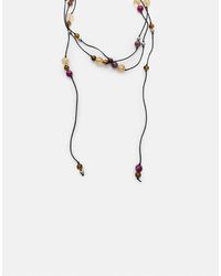 Stradivarius - Collier en cordon avec perles - Lyst