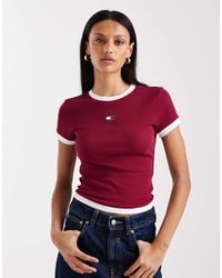 Tommy Hilfiger - Slim Rib Ringer T-shirt - Lyst