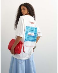 TOPSHOP - 'club Med' Graphic Oversized T-shirt - Lyst