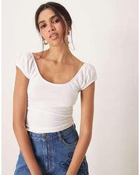 ASOS - Top Prendisole Con Maniche A Sbuffo - Lyst