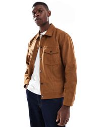 Only & Sons - Faux Suede Trucker Jacket - Lyst