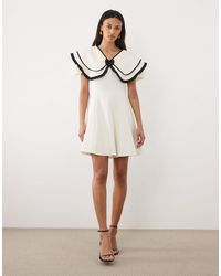 forever new oversized bow mini smock dress in white FOREVER NEW Simone Bow Mini Dress