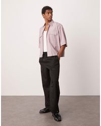 ASOS - Pull On Smart Wide Leg Trousers With Hem Poppers - Lyst