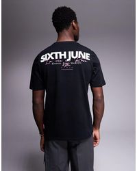 Sixth June - Camiseta Negra Con Estampado Trasero Del Logo De Texto De - Lyst