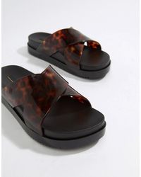 Melissa Sandalias de plataforma plana - Negro