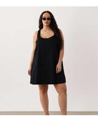 ASOS - Asos Design Curve Scoop Neck Shift Mini Dress - Lyst