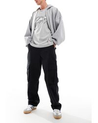 Cotton On - Pantalones Negros Utilitarios Y Holgados Con Bolsillos De Tejido Antidesgarros De Cotton On - Lyst