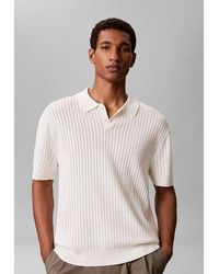 Calvin Klein - Soft Pointelle Knit Polo Shirt - Lyst