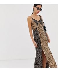 warehouse leopard print cami dress