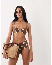 ASOS - Cici Spot Balcony Built Underwire Bikini Top - Lyst