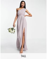 TFNC London - Bridesmaid Chiffon One Shoulder Drape Maxi Dress - Lyst