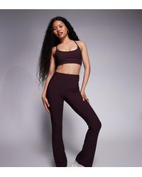 4505 - Petite Micro Rib Slim Kick High Waist Yoga legging - Lyst