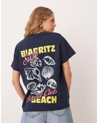 ASOS - Regular Fit T-shirt With Biarritz Shell Graphic - Lyst