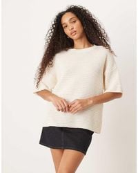 ASOS - Knitted Stitch Relaxed T-shirt - Lyst