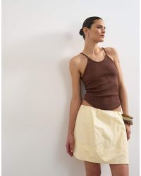 TOPSHOP - Poplin Mini Skirt - Lyst