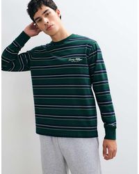 Tommy Hilfiger - Script Logo Long Sleeve Striped T-Shirt - Lyst
