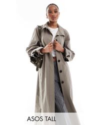 ASOS - Asos design tall – lang geschnittener oversize-trenchcoat - Lyst