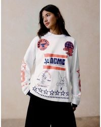 Bershka - Looney Tunes Oversize Print Long Sleeve T-shirt - Lyst