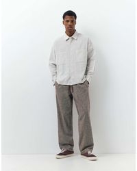 Pull&Bear - – hose aus leinenmix - Lyst