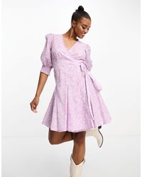Polo Ralph Lauren - Floral Print Short Sleeve Wrap Dress - Lyst