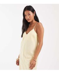 Vero Moda - Linen Look Cami Strap Midi Dress - Lyst