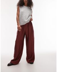 TOPSHOP - – strukturierte satin-hose - Lyst