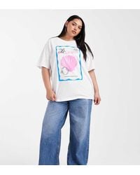 ONLY - La Dolce Vita Graphic Print Oversized T-shirt - Lyst