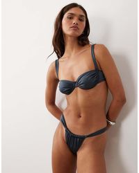 ASOS - Maya Ruched Side Tanga Bikini Bottom - Lyst