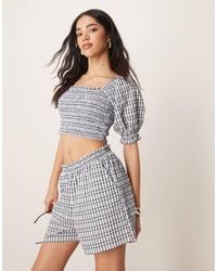 ASOS - Seersucker Check Shorts Co-ord - Lyst