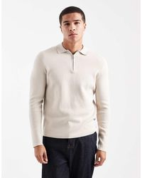 Only & Sons - Knitted Half Zip Polo Top - Lyst