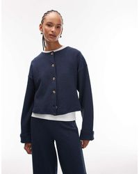 ASOS - Supersoft Button Through Cardigan With Turn Up Cuff Co-ord - Lyst