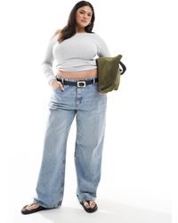 ASOS - Asos design curve - jean baggy à taille basse - moyen - Lyst