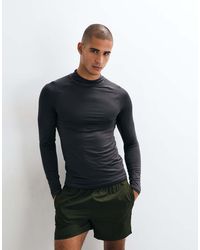 4505 - Icon Active Quick Dry Muscle Fit Base Layer Training Long Sleeve Mock Neck Top - Lyst