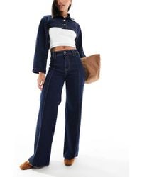 Stradivarius - Jeans A Fondo Ampio Lavaggio Scuro - Lyst