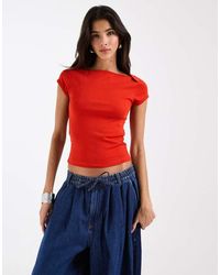 ASOS - Boat Neck Short Sleeve Baby Tee - Lyst
