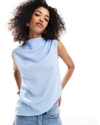 ASOS - Drapey Asymmetric Sleeveless Top - Lyst