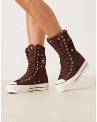 Converse - Chuck Taylor All Star Fold Over Lift Trainers - Lyst