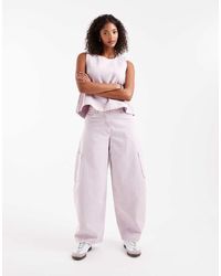 ASOS - Curved Seam Utility Barrel Leg Trousers Co-Ord - Lyst