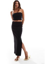 New Look - Jupe mi-longue d'ensemble avec nœud - Lyst