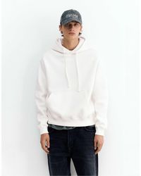 Pull&Bear - Sweat-shirt à capuche basique écru - Lyst