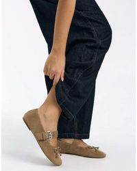 Bershka - Buckled Ballerina Flats - Lyst