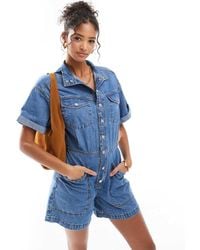 Levi's - Short Overall Denim Playsuit - Lyst