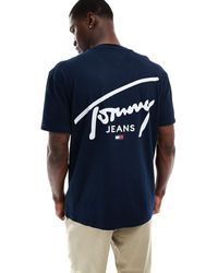 Tommy Hilfiger - T-shirt con stampa del logo sulla schiena - Lyst