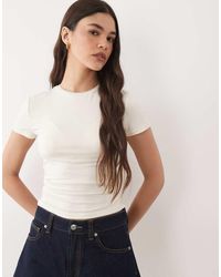 Miss Selfridge - Sculpted Short Sleeve Tee - Lyst
