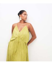 ASOS - Asos Design Curve Smock Cami Maxi Dress With Tie Side Detail - Lyst