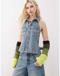 Collusion - Denim Halter Top Co-Ord - Lyst