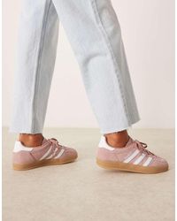 adidas Originals - Zapatillas De Deporte Rosa Empolvado Y Blancas Gazelle Indoor De - Lyst