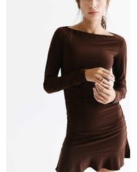 Pull&Bear - Gathered Short Dress - Lyst